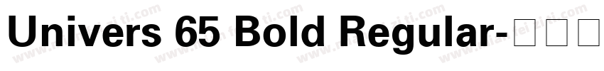 Univers 65 Bold Regular字体转换